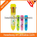 Promotion plastic Cheap six Multi-color ball point pen